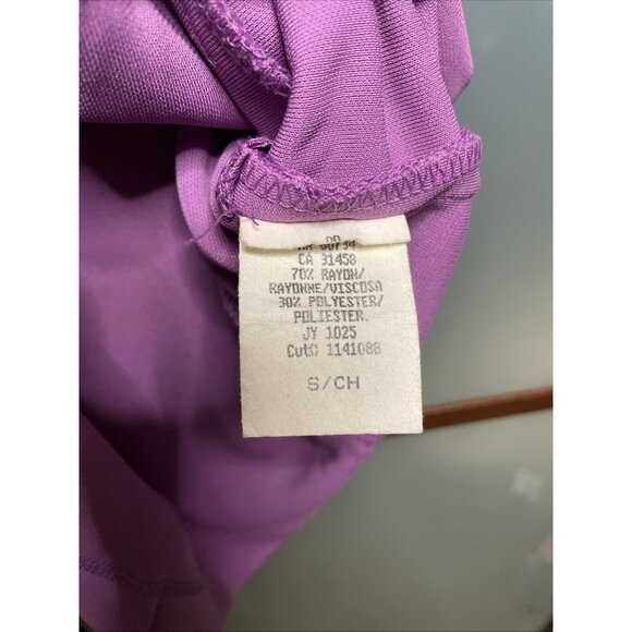 BCBG MaxAzria Vintage 90s Y2K Purple Chiffon Mesh Camisole Tank Top Blouse Sz S - Picture 6 of 7